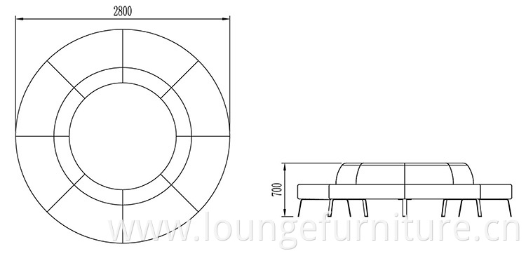 Modern Design Public Area Sofa Lounge Furniture Reception Room Modular Waiting Room Sofa